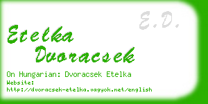 etelka dvoracsek business card